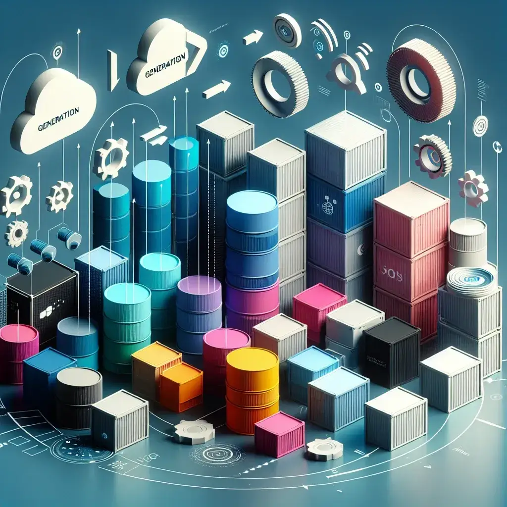 "Visual representation of the latest container orchestration platform, showcasing modern application management solutions, featuring dynamic cloud infrastructure and seamless integration capabilities."