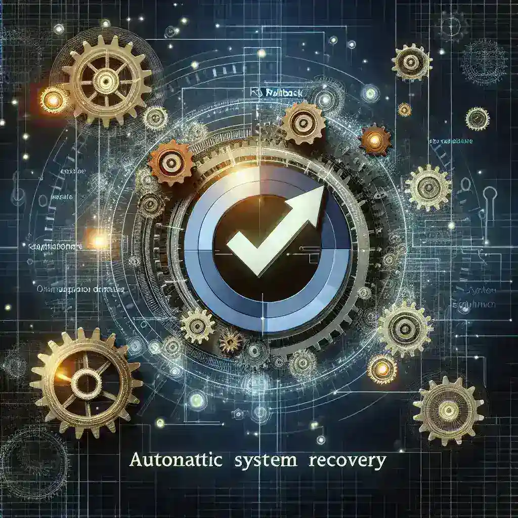 "Ilustrasi Platform Otomatisasi Rollback Aplikasi untuk Pemulihan Sistem Efisien - Solusi Cerdas dalam Mengelola Aplikasi dan Mencegah Downtime"