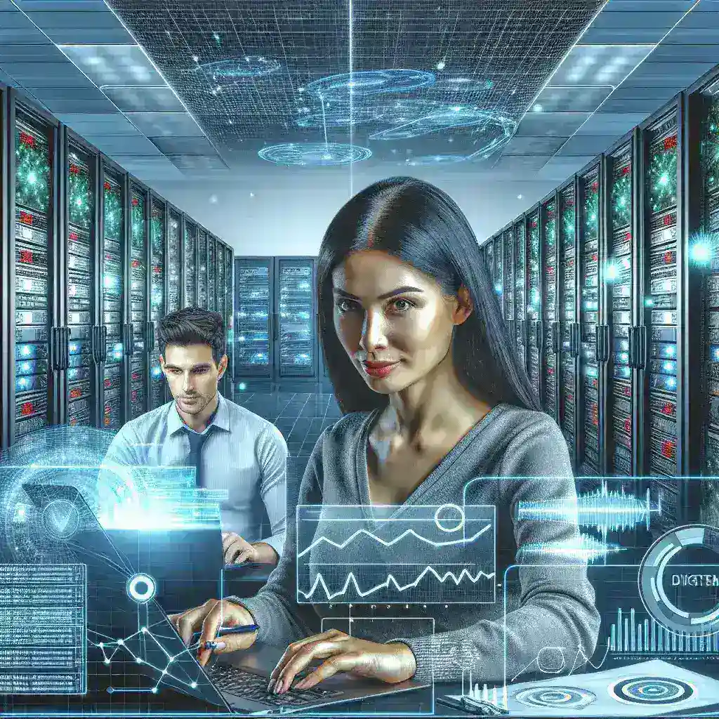 "Ilustrasi solusi pemantauan performa aplikasi real-time dengan grafik analitik, menampilkan data sistem digital untuk optimasi yang lebih baik - Panduan Lengkap."